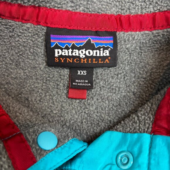 Patagonia Synchilla‎ Snap-T Fleece Pullover Gray/Blue Lightweight Size XXS - Picture 2 of 6